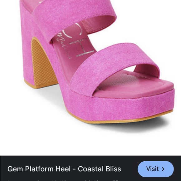 Matisse Bright Pink Canvas Platform Sandal - Picture 3 of 3